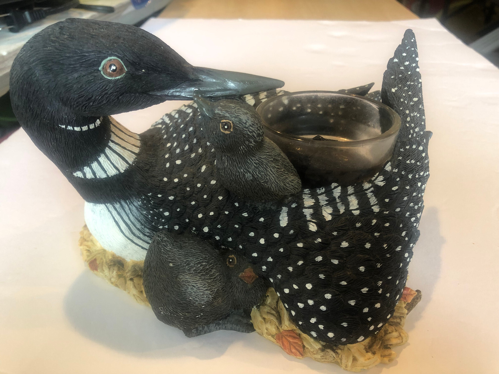 Collectibles by Innovation Gardenscapes Loons Ducks w Candle Holder F2