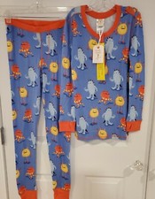 Munki Munki Dinosaur "Party Animals" Long John Pajamas Size 4T Kids