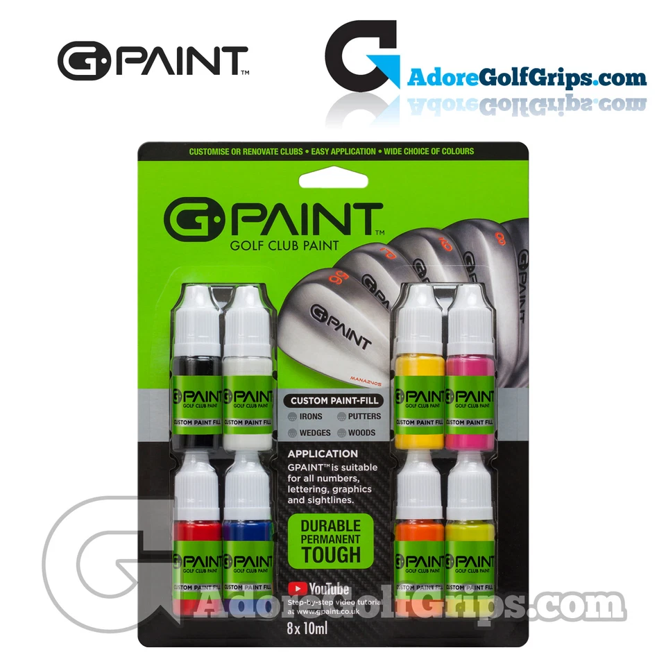 G-Paint Custom Golfschläger Lackfüllset - (8er-Pack)