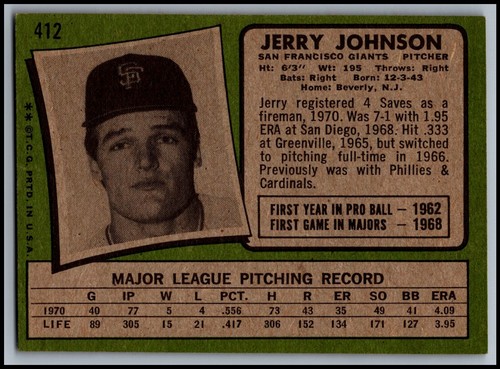 1971 Topps Baseball Cards 264-523 - You Pick - aaalvins - Picture 109 of 249