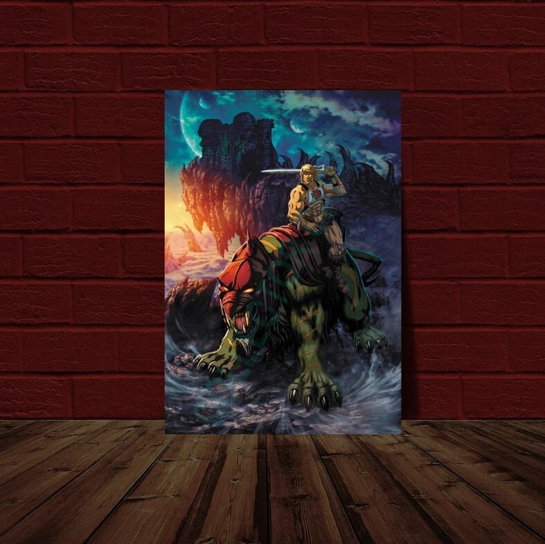 He-Man Updated Design Reprint Poster Masters of the Universe  