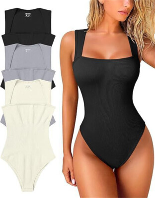 Women Shapewear Bodysuit Tummy Control Tank Top Slimming Body Suit Strappy