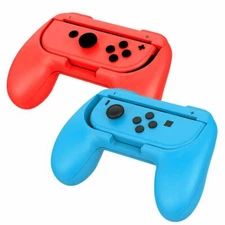 Beastron 2pk Joy-Con Grips Bundle with Nintendo Switch (Red & Blue)