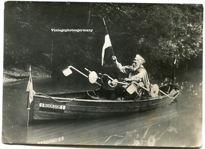 G336 Photo Munich Boat Cuckoo Inventor Krinner New Rowing Device Ship