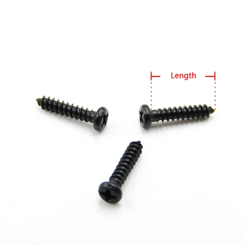 Black Self Tapping Screw Phillips Pan Head Small Micro M1 M1.2 M1.4 M1.6 M1.7 M2 - Picture 3 of 8