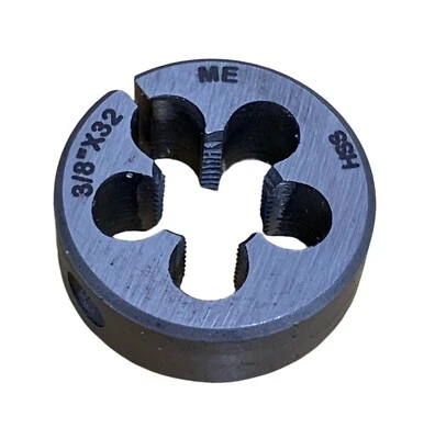 3/8" x 32 TPI ROUND THREADING DIE HSS 3/8 X 32TPI ME RDGTOOLS