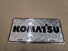 Komatsu Vintage Metal Vanity Novelty License Plate Tag Logo Nameplate Insignia