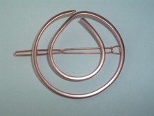 COPPER TONE METAL HAIR BARRETTE UP DO HAIR ACCESSORY
