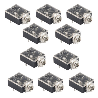 10PCS 5 Pin 3.5mm Headphone Female Stereo Audio Jack Socket PCB Mount Connector
