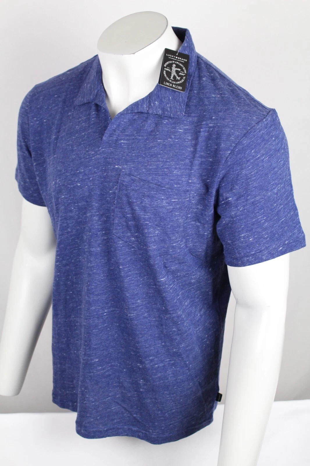 Lucky Brand Men's Johnny Collar Polo Short Sleeve Linen Blue Depths
Opens in a new window or tab