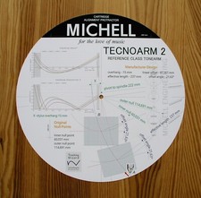 Michell Tecnoarm 2 Giradischi Bracci di Tono Cartuccia Allineamento Goniometro