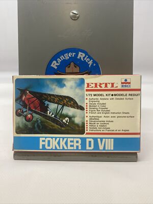 ERTL ESCI VINTAGE AIRPLANE MODEL KIT Fokker D VII Italy made #8247 NOS