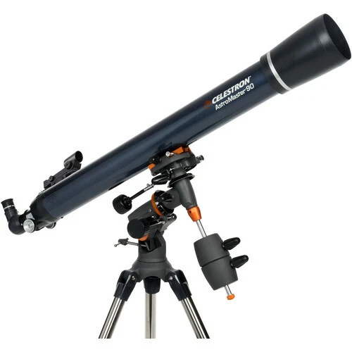 Celestron AstroMaster 90EQ 90mm f/11 Refractor Stargazing Telescope #21064 (UK) - Image 3 of 4