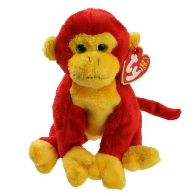 TY Beanie Baby - CHOPSTIX the Monkey 6''...NEW with Mint Tags
