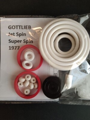 Kit élastiques Caoutchouc Pour Flipper Gottlieb Jet Spin/Super Spin - Neuf, Pour Pinball