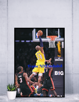 Kobe Bryant LA Lakers LeBron James Miami Heat Game Action Color 16