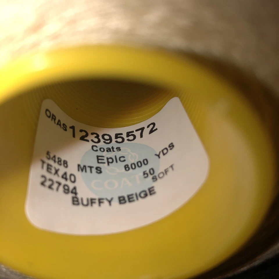 Coats Epic All-Purpose Cotton Wrapped Poly Core Thread Tex 40 - 6,000 Yds Beige - Image 4 of 4