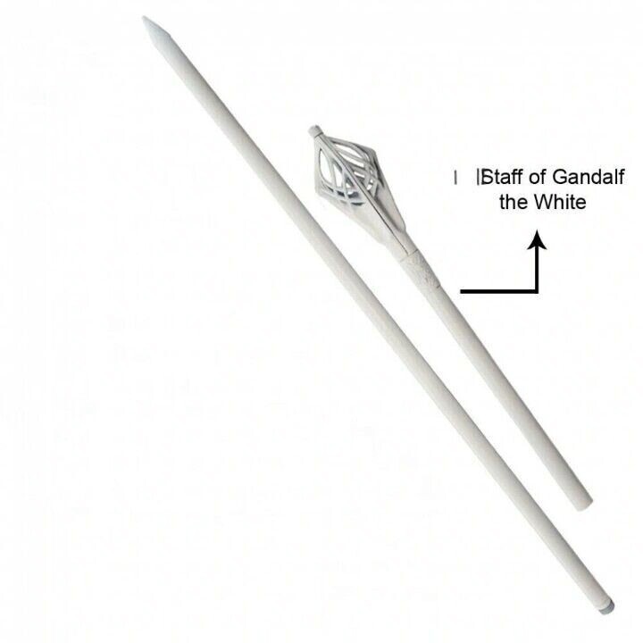 Lord of the Rings Glamdring White Staff of Gandalf the White from LOTR Replica