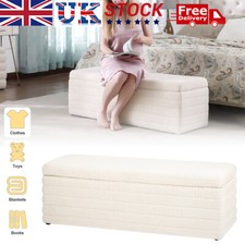 Large Storage Bench Upholstered Storage Ottoman Bench Entryway Dorm Foot Rest