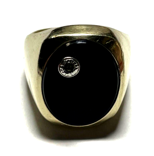 333 Gold 8 K Herrenring Ring Siegelring Onyx solide Juwelier Qualität Ø 18 mm - Bild 6 von 9
