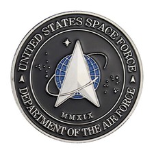Moneda Militar Desafío Chapado en Plata Logo de la Fuerza Espacial de los Estados Unidos Comando de los Estados Unidos