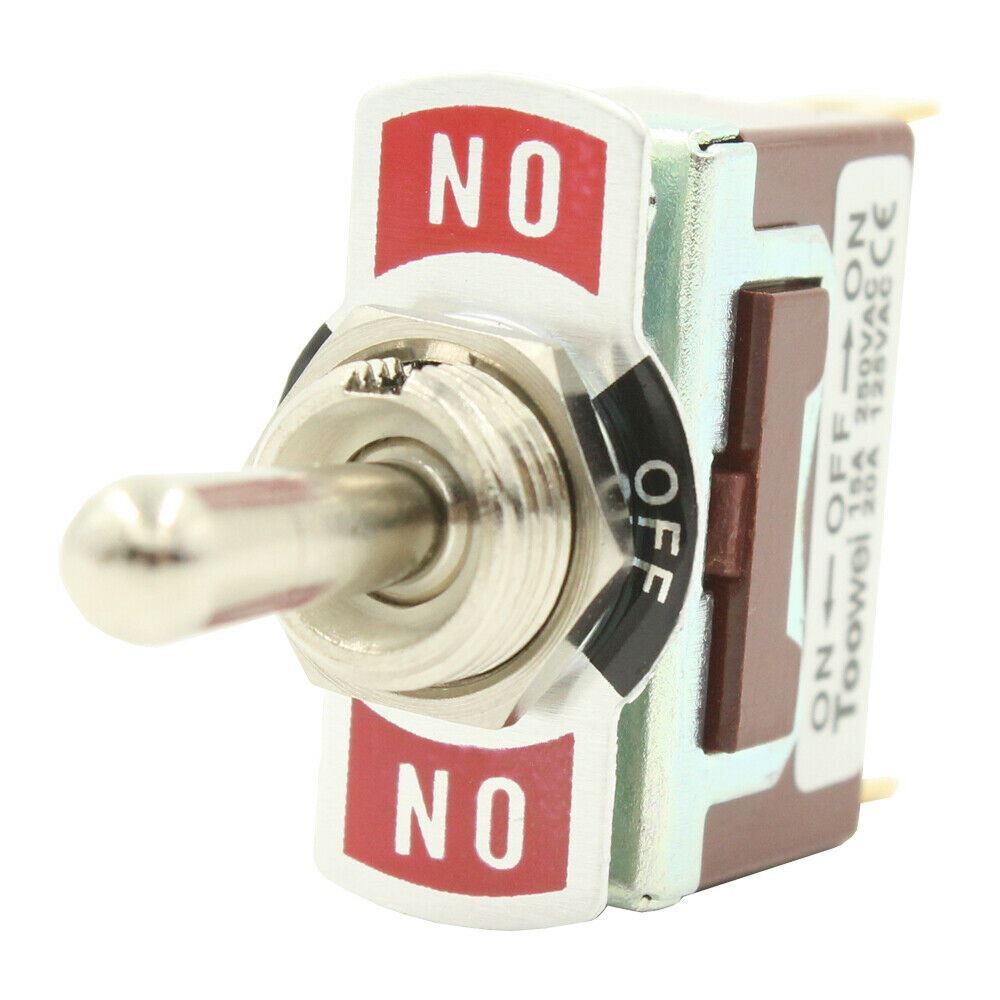 (ON)-OFF-(ON) MOMENTARY Toggle Switch Heavy Duty 3 Way 12V 2 6.3mm ...
