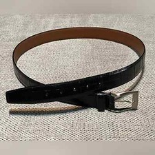 Brighton Men  s Croc Embossed Leather Belt 42