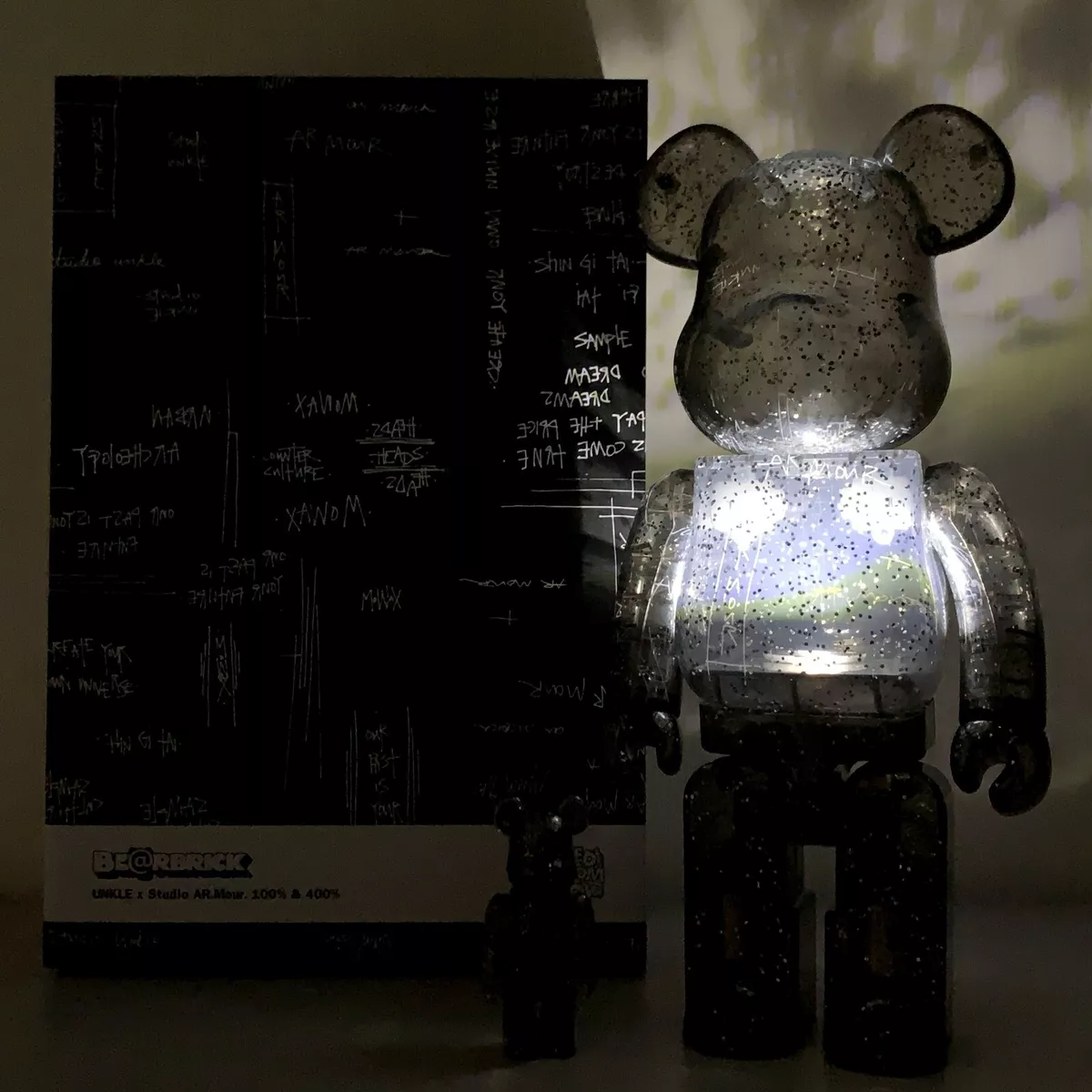 Medicom 400% + 100% Bearbrick ~ UNKLE × Studio Ar.Mour. Be@rbrick