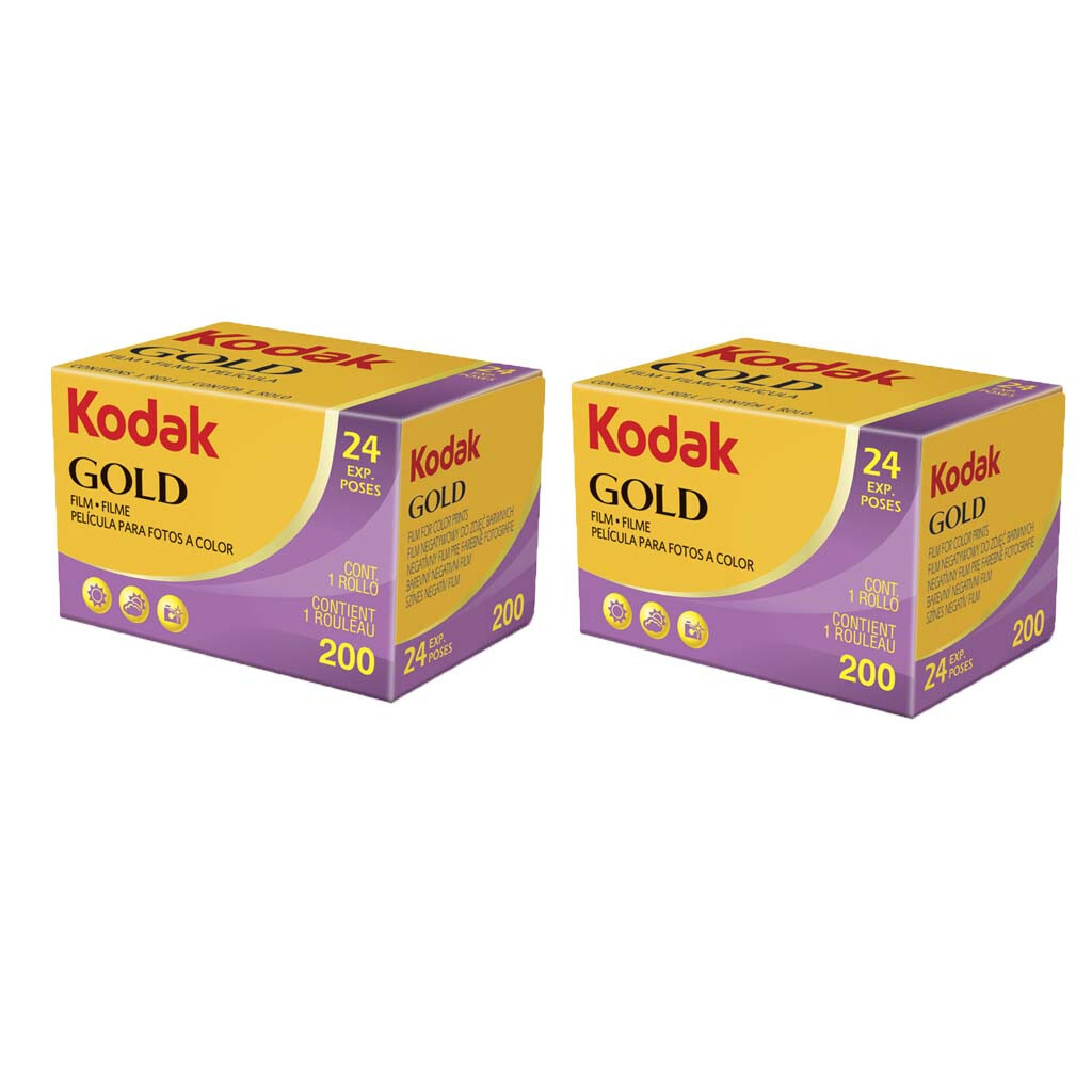 2 Rolls Kodak Gold 200 35mm Colour Print Film 13524 Expiry 08/25