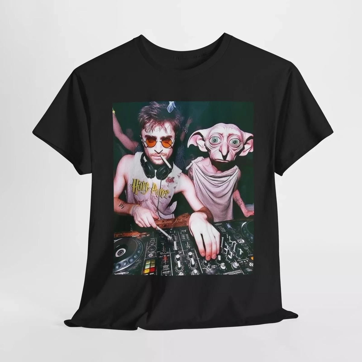 DJ Harry and Dobby T-Shirt, Music Lover Gift, Harry Potter Fan Shirt, Magic