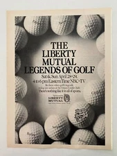Legends Of Gold Sponsored By Liberty Mutual 1980's Vintage Print Ad
