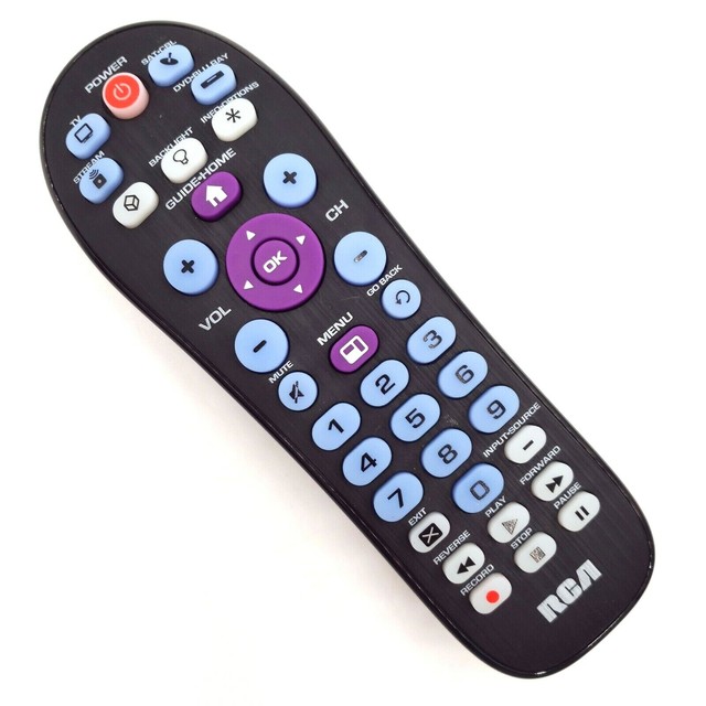 RCA RCR414BHZ 4 Device Universal Remote - TV, SAT/CBL, Stream, DVD/BLU