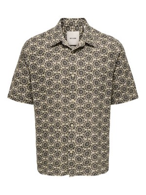 Only and Sons Onsjohnson Reg Kurzarm Hemd Jet Black