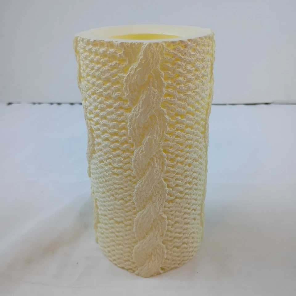 Vela Impresiones Tejida Alimentada por Batería LED Vela con Temporizador Programable Foto 3 de 4