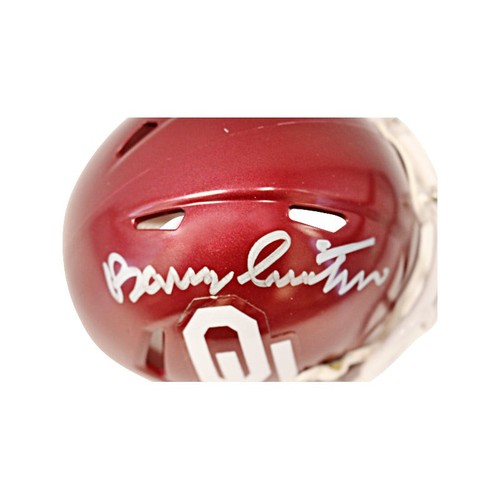 Barry Switzer OK Sooners Autographed Signed Mini Helmet Leaf COA Schwartz Holo - Picture 2 of 5