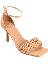 JOURNEE COLLECTION Womens Beige Chain Strap Mabella Stiletto Heeled Sandal 8.5 M