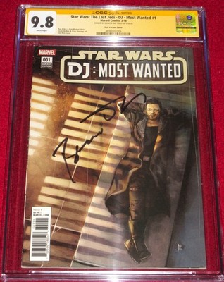 CGC SS Star Wars:  Last Jedi - DJ - Most Wanted # 1 signed by Benicio Del Toro!