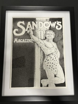 Sandow s Magazine - Eugen Sandow - Original Drawing Bodybuilding Framed