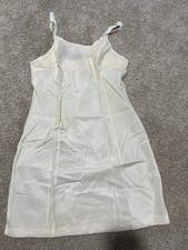 Vtg Wonder Maid Non-Cling Full Dress Slip Size 38 Ivory Union Label USA Nylon