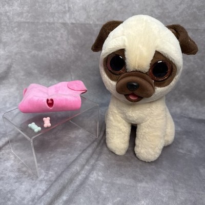 ZURU Pets Alive Pooping Puppy Pug Stuffed Animals Plush W 2 Bones/ Diaper Works