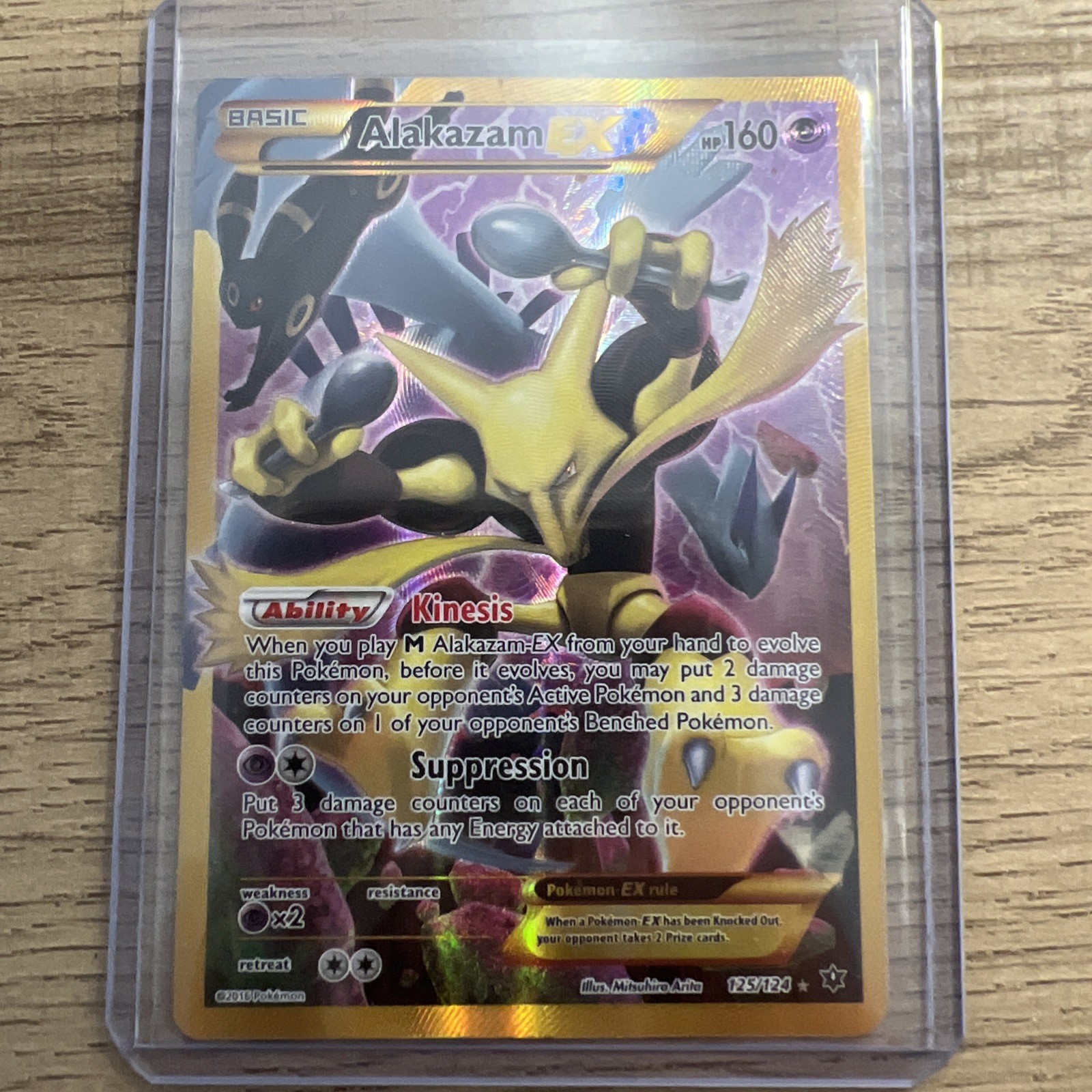 Alakazam EX (Secret) 125/124 Fates Collide Holo NM