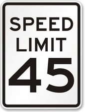 Speed Limit Sign Aluminum Weatherproof 8x12 Inch Outdoor Metal Traffic