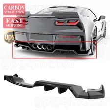 For Corvette C7 Z51 Gs Z06 2014-2019 Mx Style Carbon Fiber Rear Bumper Diffuser