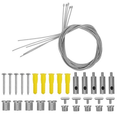 5 Sets Lichterketten-aufhängeset Hängekabel Edelstahldraht Edelstahldrahtseil