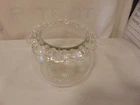 Anchor Hocking Old Colony Depression Glass Clear Open Lace Edge Flower Bowl
