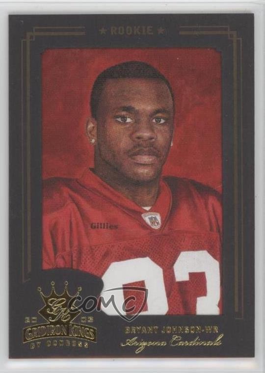 2003 Donruss Gridiron Kings Gold Framed 23/75 Bryant Johnson #122 Rookie RC 1dm4