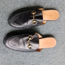 Gucci Black Leather Princetown Women's Mules Size 36.5EU/ 6.5US/ 3.5UK