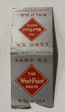 Matchbook A.&W.P. R.R. "The West Point Route"