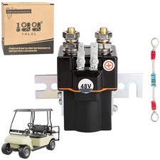 10L0L Golf Cart 48V Solenoid for Club Car DS  Precedent 2000-up, with Resist...