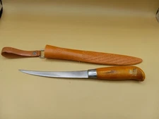 Open Road Fishing Filet Knife Vintage w/ Sheath Japan Flexible Stainless